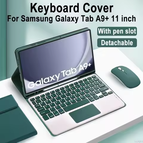 For Samsung Galaxy Tab A9 Plus 11 Inch Case, Detachable Keyboard Case for Samsung Tab A9+ SM-X210N/X