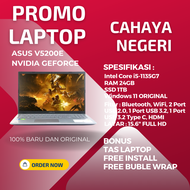 PROMO LAPTOP ASUS V5200E Intel CORE i5 Gen 11 RAM 24GB SSD 1000GB VGA NVIDIA GEFORCE MX350 LAYAR FULL HD WINDOWS 11 ORIGINAL FREE TAS