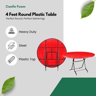 Tube Home 4 FEET Round Plastic Table / MEJA MAKAN PLASTIC/ MEJA TULIS (120x120x75cm)