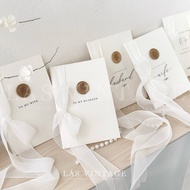 V74 VOWS Wedding [12x17.5cm] - Wedding promise card - VINTAGE LEAVES [Set-2cards]
