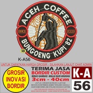 K-A56 ACEH COFFEE BUNGOENG KUPI 82 LOGO EMBROIDERY PATCH - GIB REVIEW/TESTIMONI