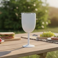 FAKEME Stemmed Vino Cup Stainless Steel Vacuum Insulated Vino Cup White