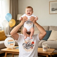 Happy Father's Day Matching Dad and Baby Set - Father's Day - Dad and Baby Matching Gift - Dad Gif -