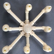 Manufacturer Wholesale Cooling Tower Without Fillers ABS Spray Nozzle Eight Tube Nozzle ABS Plastic 