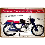 Honda CB92 Metal Tin Sign Plaque Design Vintage Wall Decor for Bar Pub Club