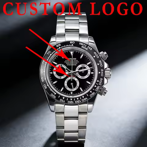 Men luxury watch 7750 watch multifunctional Mechanical timing Stainless steel waterproof watch fit E