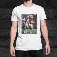 Dwight Clark Joe Montana San Francisco 49Ers Graphic Printed T Shirt Nwot