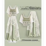 Yunnan Ethnic Bohemian Dress - Dopamine Green Summer Travel Outfit