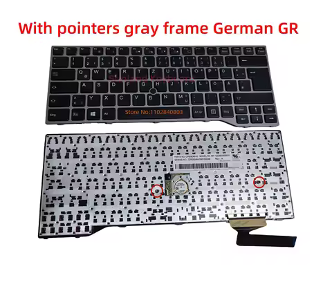 New German GR Laptop Keyboard For Fujitsu For LifeBook E544 E546 E547 E733 E734 E736 E743 E744 E746 