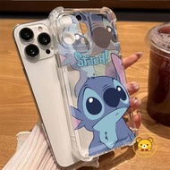 Cartoon Cute Stitch Transparent Back Cover For OPPO Find X7 Ultra X6 X5 X3 X2 Pro R9S R9 F1 F3 R11 R