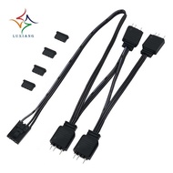 1 to 4 ARGB Splitter Extension Cable Connect to 5V 3-Pin ARGB for  Commander Core and ICUE Commander