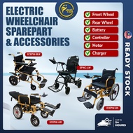 Electric Wheelchair Spare Part & Accessories (Battery, Charger, Controller, Motor, Rear Tyre)