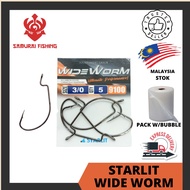 SAMURAI - Starlit Wide Worm(9100)Starlit Fishing Hook Soft Plastic Hook SP Hook Mata Kail Starlit Ma