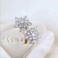 HM55 💥 พร้อมส่ง 💥 Fashion earrings ต่างหูเงินแท้925 ต่างหูเพชรเกล็ดหิมะ J1-G