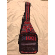 Large Crossbody Bag Red Lao Hmong Embroidery Vietnamese