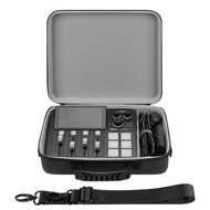 Geekria Audio Interface Hard Case Compatible with RODE Caster Duo, EVA Hard Shell Carrying Bag (Dark
