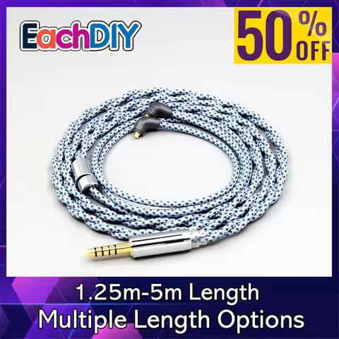 99% Pure Silver Mix Graphene OCC Shielding Earphone Cable For Etymotic ER4SR ER4XR ER3XR ER3SE ER2XR