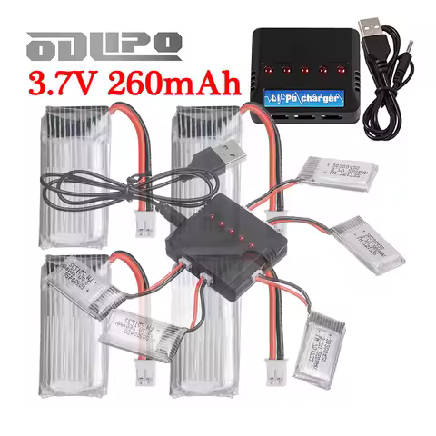 H36 Drone Battery 260mAh 3.7V Lipo Battery and Charger For E013,E012,E011,E010 Drone for Furibee F36