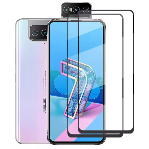 For Glass Asus Zenfone 7 Pro ZS671KS Full Cover Tempered Glass Zenfone 6 7 Pro 8 Flip Screen Protect
