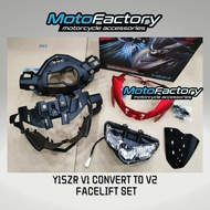 YAMAHA Y15 CONVERT SET Y15ZR V1 CONVERT TO V2 HEAD LAMP COMPLETE SET #READY STOCK