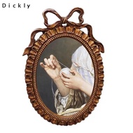 [Dickly] European Style Resin Oval Photo Display Frame, Wall Desktop for 12x18 Luxury Multi Occasion