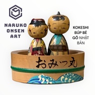 Wooden doll - Japan - Kokeshi - handmade - Meaningful gift, Japanese style decoration 6x7cm