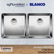 Blanco Andano 400/400U Stainless Steel Kitchen Sink sgPlumbmart x Blanco Germany