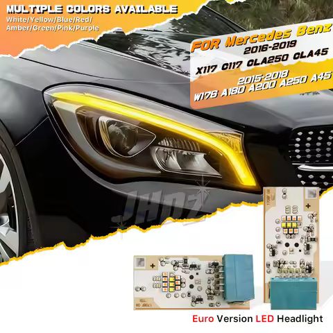 Yellow Angel Eyes DRL Chips Board For Benz CLA Class W176 A180 A200 A250 A45 15-18 LED Headlight X11