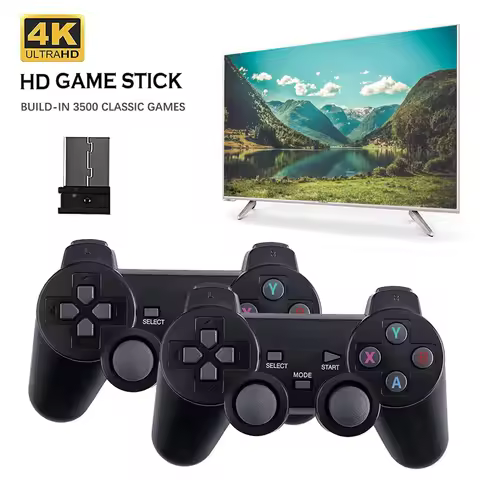 2.4G Game Controller 3D Rocker Wireless Controller Battery Operated Home TV Mini Game Console Contro