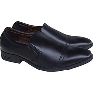 Giày tây nam Trường Hải không dây da bò thật màu đen mềm mại đế cao su không trơn may chắc chắn GT8