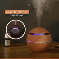 130ml Wood Grain Air Humidifier With Essential Oil Diffuser Aromaterapi Wangian Wap Asap Pewangi Bil