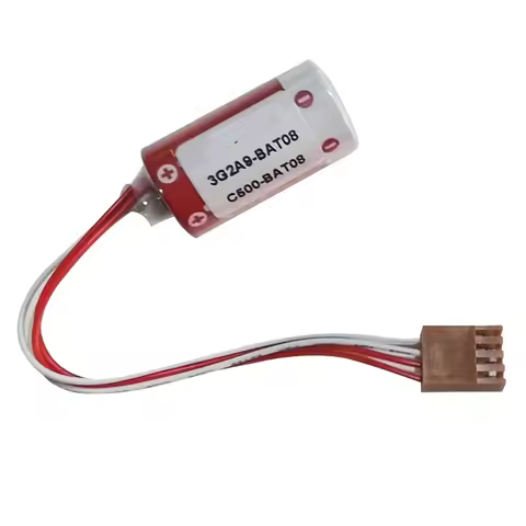 Original New Date Battery C500-BAT08 3G2A9-BAT08 3.6V PLC Lithium Battery With Plugs Connectors