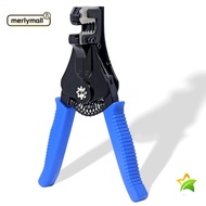 MERLYMALL Crimping Tool, High Carbon Steel Blue Wire Stripper, Multifunctional Automatic Wiring Tools Cable