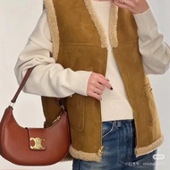 CELINE AVA凱旋門腋下包 金棕色經典款 柔軟小牛皮23*15*7 98新配件塵袋