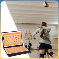 [LsxmzMY] Foldable 2-Sided Volleyball Coaching Clipboard Marker Equipment Coaches Board Volleyball f