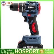 【HCS】21V 2 in 1 Lithium Drill Electric Screwdriver Rechargeable 2-Speeds Practical Screw Driver 23 T
