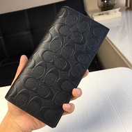 กระเป๋าสตางค์ใบยาวผู้ชายแฟชั่นกระเป๋าสตางค์พับลายนูนจุด 75365-6