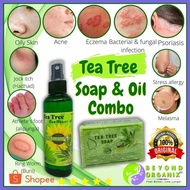 Pure+ZTea&MD]Tree)v}Skin>H}Therapy>mO|Soap=Iy|and=tY|Oil=LI|DUO Combo (Skin Care Set, Acne, Psorias