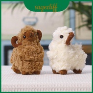 Plushie Sheep Curvedhorn With Short Hair For Home And Decor Office