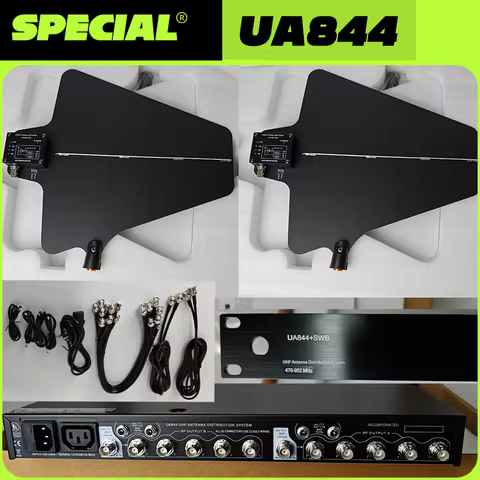 UA844 Antenna Distribution System 2X4 Channel Splitter RF Signal Distributor For Wireless Microphone