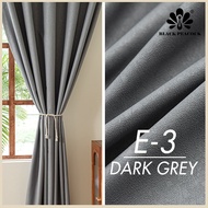 BlackPeacock【Ready Stock】Esquisse Series /Soft Thick Velvet Curtain /90–99% Blackout / Langsir Hotel