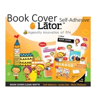 Lator Book Cover Wrapper Self-Adhesive Sticker 10's (Clear/Matte) Pembalut Buku Teks/Latihan Buku Ak
