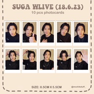 SUGA_BTS Wlive (18.6.23) Fanmade (Unofficial) Photocards