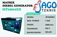 bagus genset diesel silent 5000 watt / generator solar matrix super