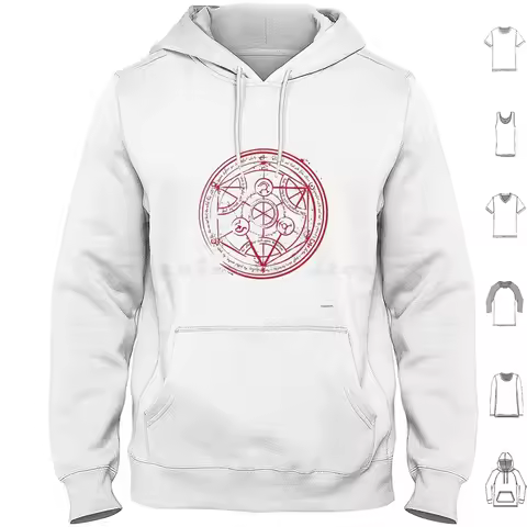 Transmutation Circle Hoodie Cotton Long Sleeve Alchemy Homunculus Brotherhood Anime Manga Alphonse E