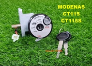 MODENAS CT115 CT115S FRONT MAIN SWITCH IGNITION HANDLE KEY KUNCI DEPAN COMPLETE FULL SET CT 115 115S