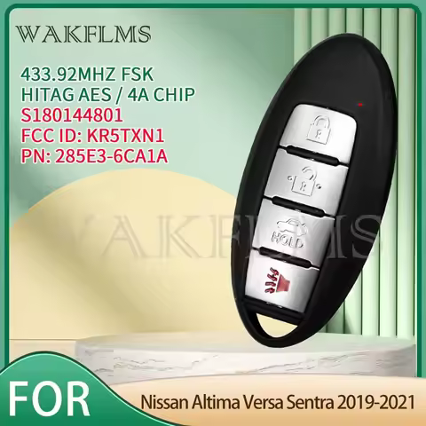 S180144801 Passive Keyless Smart Car Key For Nissan Altima Versa 2019 2020 2021 433MHz 4A Chip KR5TX