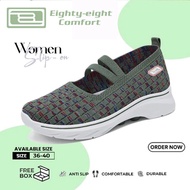 Eighty EIGHT comfort, SHOES FLYKNIT SLIP ON CHESS SQUAREWanita, SW81