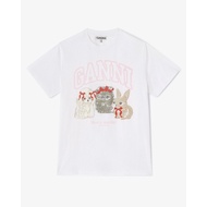 [PREORDER] Ganni White Animals Print T-shirt