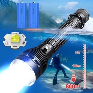 Professional XHP70 Diving Flashlight Super Powerful Underwater Light Scuba Diving Torch